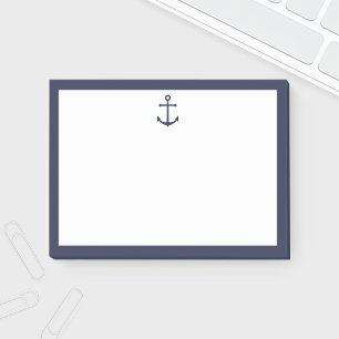 Bloco De Notas Âncora Azul Marinho Náutico