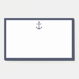 Bloco De Notas Âncora Azul Marinho Náutico