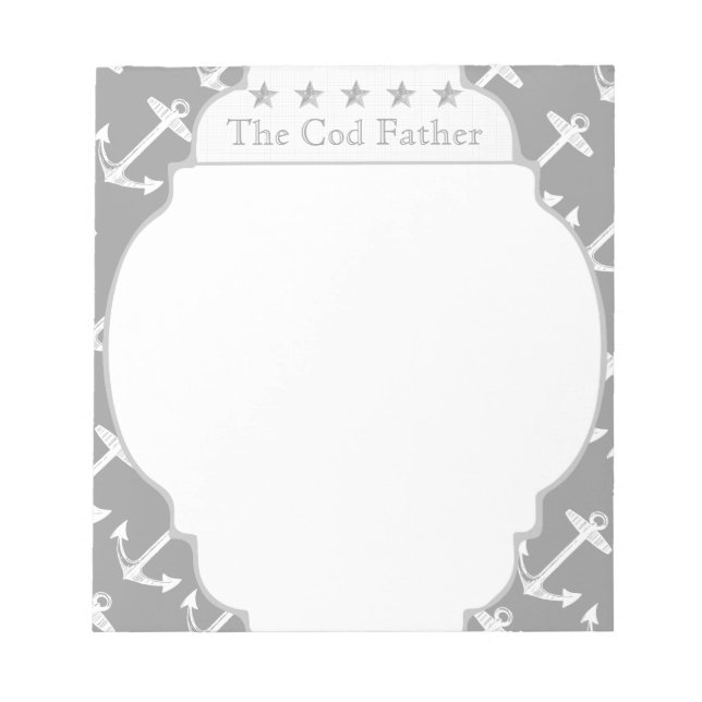 Bloco De Notas Âncora de Cinzas náuticas (Frente)