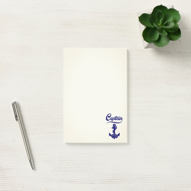 Bloco De Notas Âncora de Iate Capitão Design Náutico (Escritótio)
