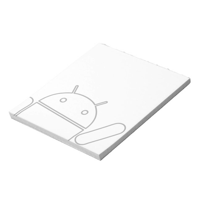 Bloco de notas Android acenando (Invertido)