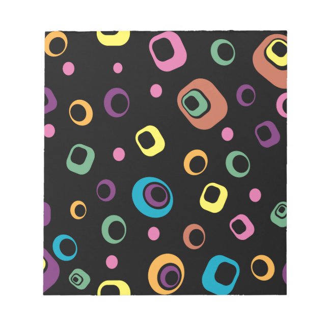 Bloco De Notas Anéis Abstrato (Frente)