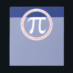Bloco De Notas Anel do Pi em azuis marinhos<br><div class="desc">Um design simples inspirou pelo símbolo do pi e pela solução, uma sucessão dos números que fazem para um grande presente feito sob encomenda para o matemático, geek, a mente inquisidora. Excelente para um estudante, um professor, um engenheiro ou qualquer um que tenham esta coisa com números. O design do...</div>