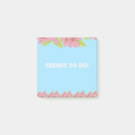 Bloco De Notas Anêmonas Rosa Para Fazer Notas Azuis De Posto