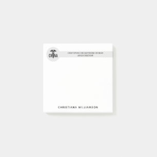 Bloco De Notas Anestesista de Enfermeira Registrada Certificada C