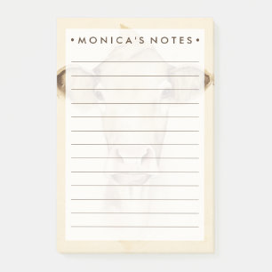 Bloco De Notas Animais de Casca de Aquarela  Vaca
