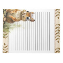 Animais De Floresta De Chipmunk Cujo Notepad Era C