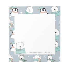 Bloco De Notas Animais de Natal Modernos Personalizados