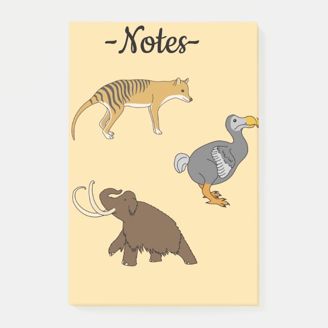 Bloco De Notas Animais Extintos  (Frente)