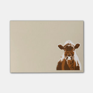 Bloco De Notas Animal de fazenda da vaca de Brown