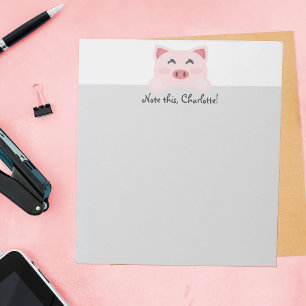 Bloco De Notas Animal personalizado de Kawai - porco