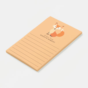 Bloco De Notas Animalzinho Florestal Fofo da Raposa Kid