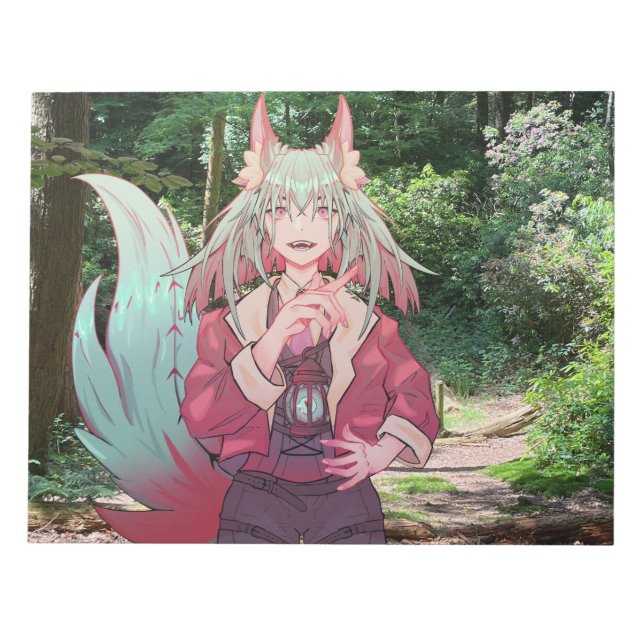 Bloco De Notas Anime, V Tuber, VTuber, Forrest (Frente)