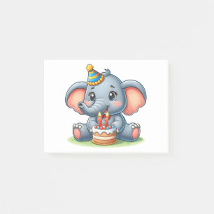 Bloco De Notas Aniversário de 11 anos do Elefante Fofo