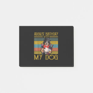 Bloco De Notas Aniversário De Agosto Com O Meu Cachorro Bemese Mo