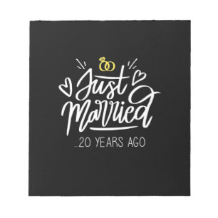 Bloco De Notas Aniversário de Casamento de 20