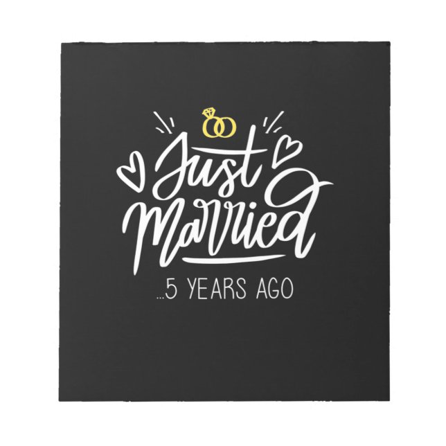 Bloco De Notas Aniversário de Casamento de 5 (Frente)