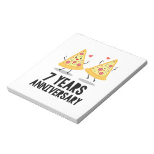 Bloco De Notas Aniversário de Casamento de 7