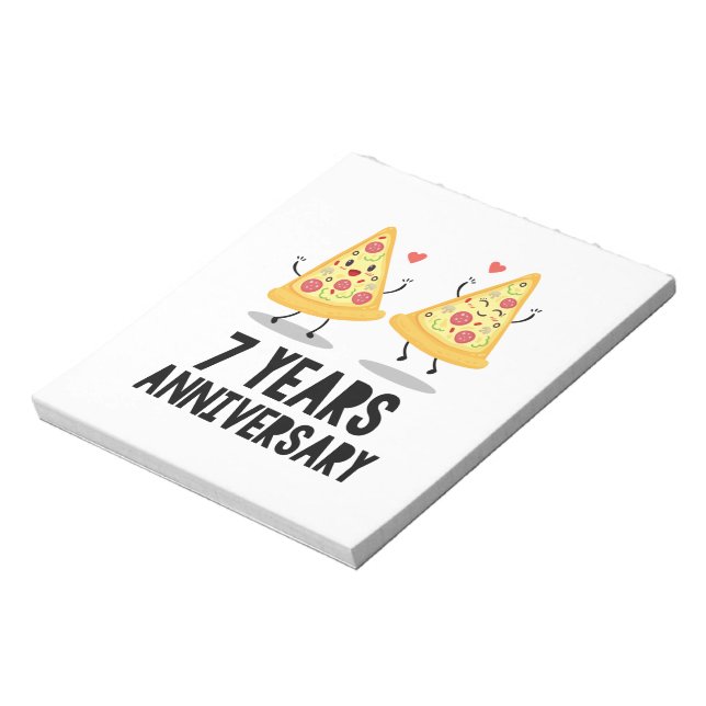 Bloco De Notas Aniversário de Casamento de 7 (Invertido)