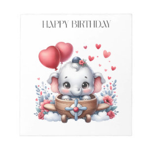 Bloco De Notas Aniversário do Elefante Voador
