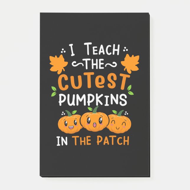 Bloco De Notas Aniversário do Professor Cutest Pumpkins (Frente)