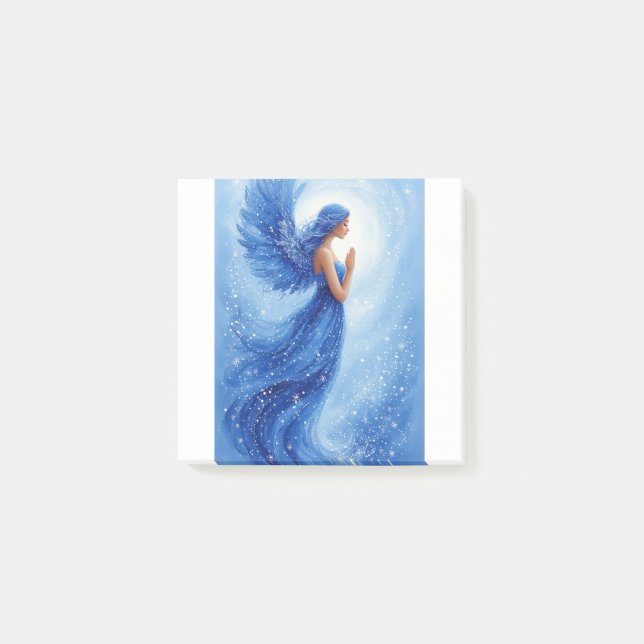 Bloco De Notas Anjo Azul Voador (Frente)