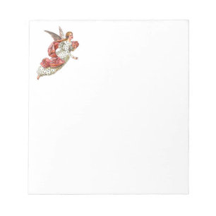 Bloco De Notas Anjo bonito com fita rosa