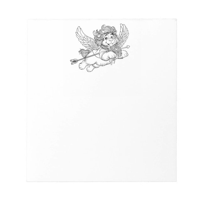 Bloco De Notas Anjo Cupido Cachorrinho  (Frente)