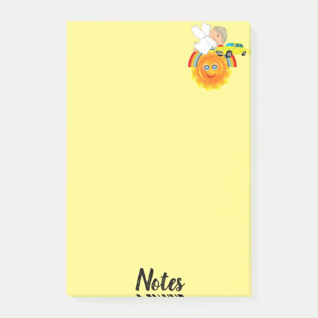 Bloco De Notas Anjo do Sol de Notas Autoadesivas (Frente)