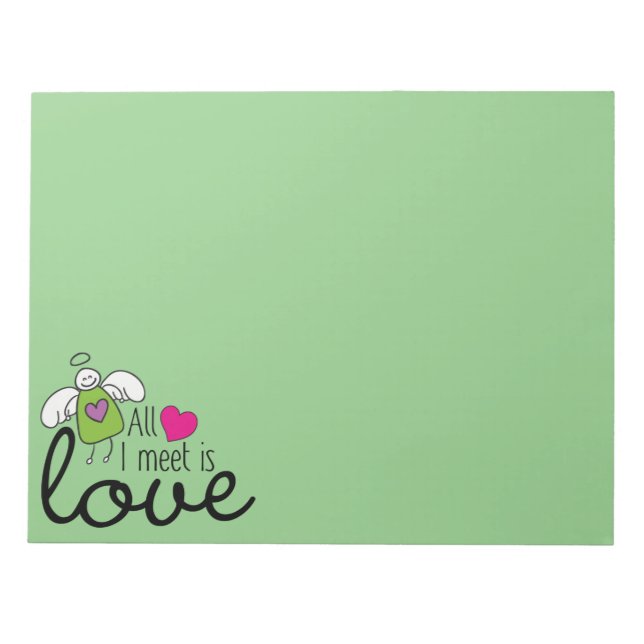 Bloco De Notas Anjo Engraçado - Tudo Que Conheço É Amor 1 (Frente)