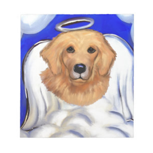 Bloco De Notas Anjo Golden Retriever