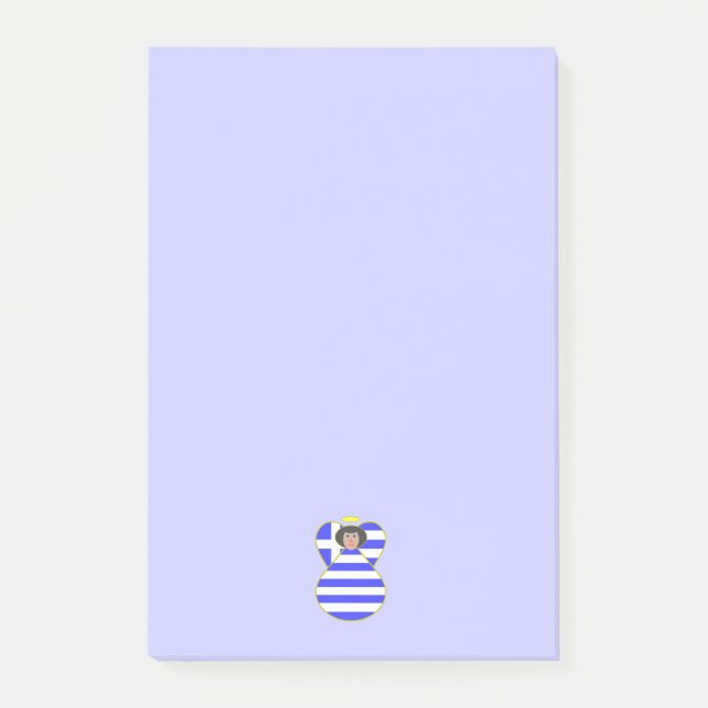 Bloco De Notas Anjo Grego com Cabelo Preto (Frente)