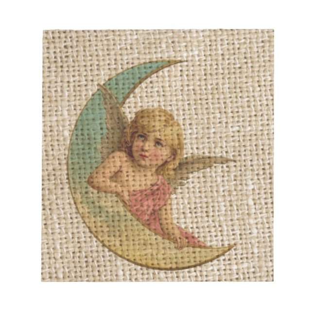 Bloco De Notas Anjo vitorioso da lua de chique (Frente)