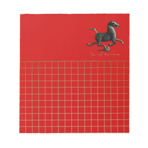 Bloco De Notas Ano do Aniversário do Cavalo Chinês Zodiac SqNP