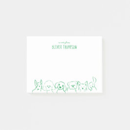 Bloco De Notas Anotações Esboçadas de Animais do Cachorro Bonito 