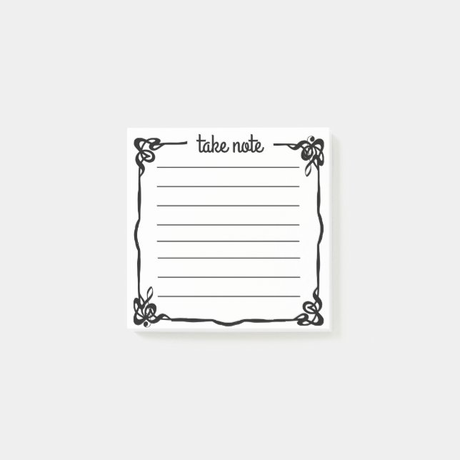 Bloco De Notas Anotações Musicais de Poste-Ti (Frente)