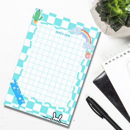 Bloco De Notas anotações personalizadas de posto azul-fofo