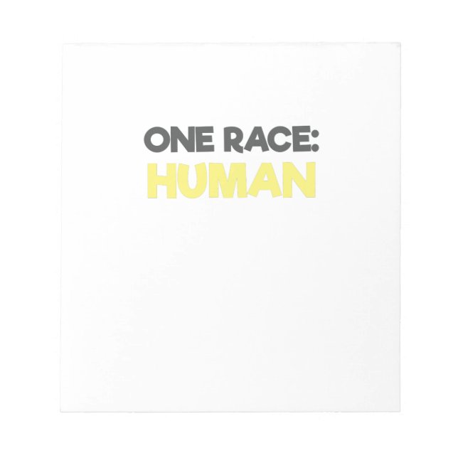 Bloco De Notas Anti-Racismo Uma Raça Humana (Frente)