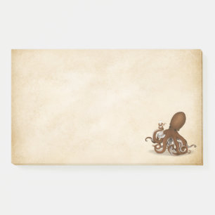 Bloco De Notas Antíca Pergaminho Química Octopus Steampunk