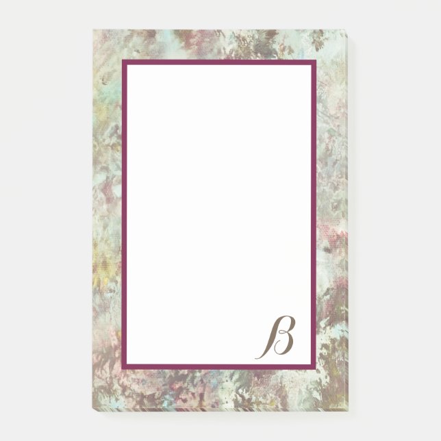 Bloco De Notas Antiguidade Floral Victoria Old World Design (Frente)