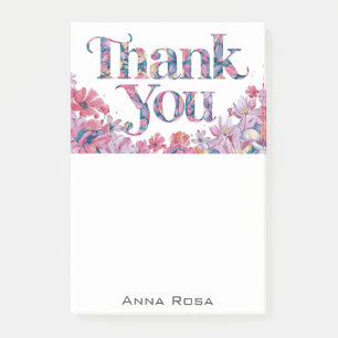 Bloco De Notas *~* AP85 Gratitude Flores Rosa