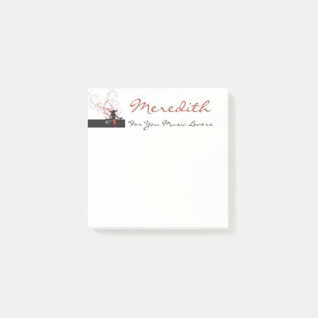 Bloco De Notas Apaixonados por Música (Frente)