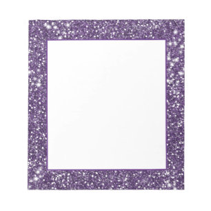 Bloco De Notas Aparência de Textura de Brilho Roxo Falso