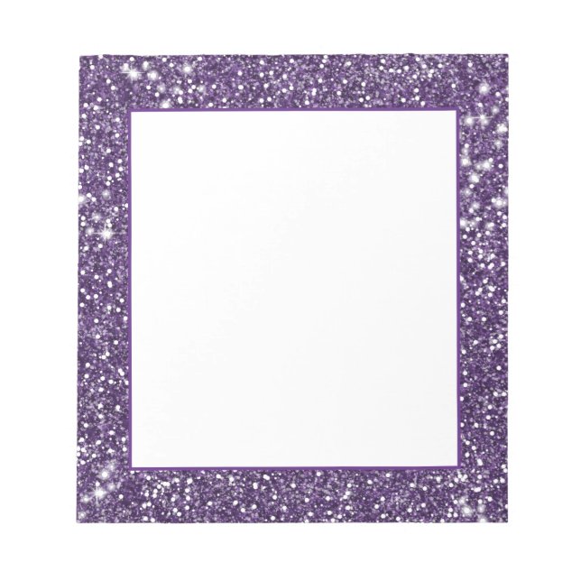 Bloco De Notas Aparência de Textura de Brilho Roxo Falso (Frente)