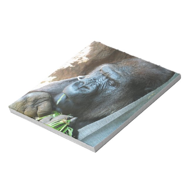 Bloco De Notas Ape hood ~ Japonês Gorilla Eating (Invertido)