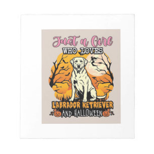 Bloco De Notas Apenas Garota Que Ama Labrador Retriever Halloween