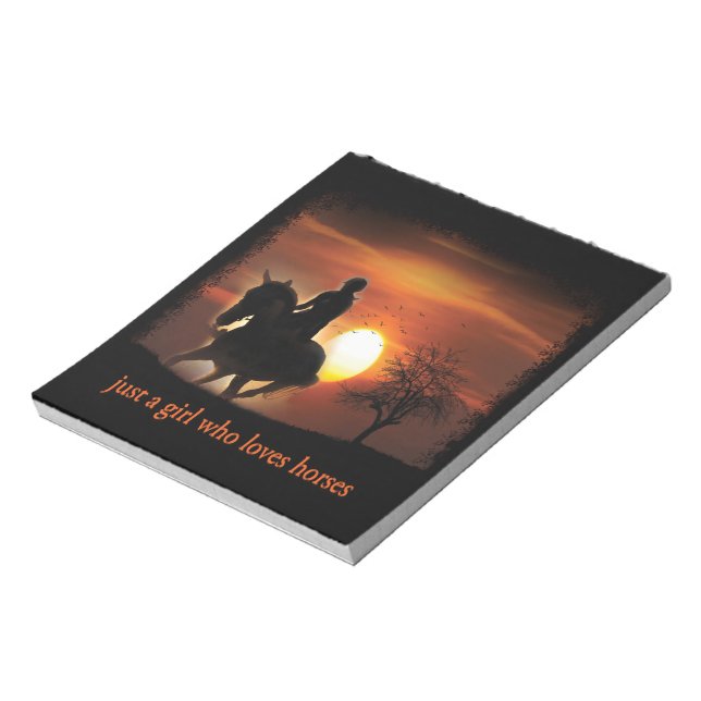 Bloco De Notas apenas uma garota que ama cavalos (Invertido)