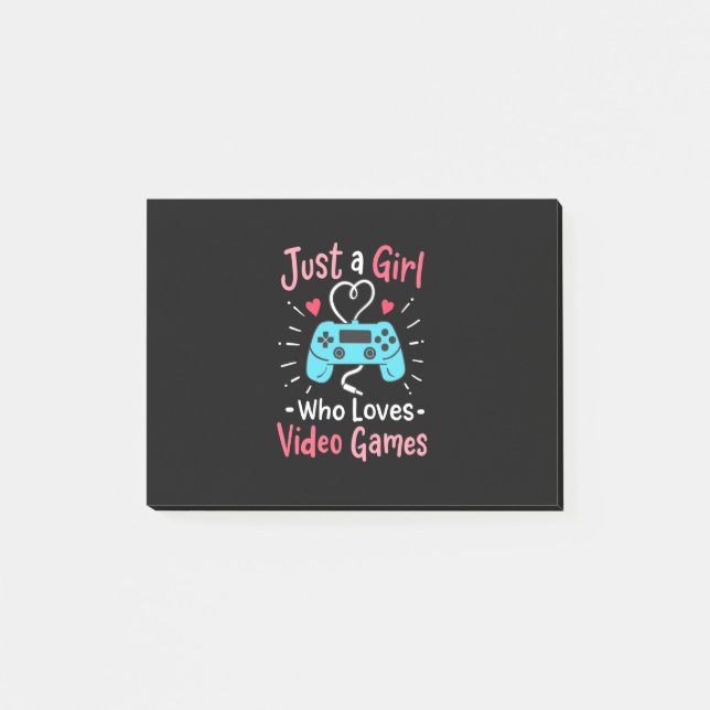 Bloco De Notas Apenas Uma Menina Que Adora Videos games (Frente)