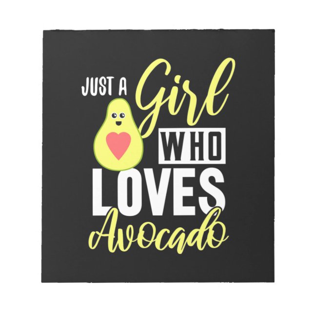 Bloco De Notas Apenas Uma Menina Que Ama Avocado (Frente)
