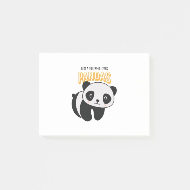 Bloco De Notas Apenas Uma Menina Que Ama Pandas (Frente)
